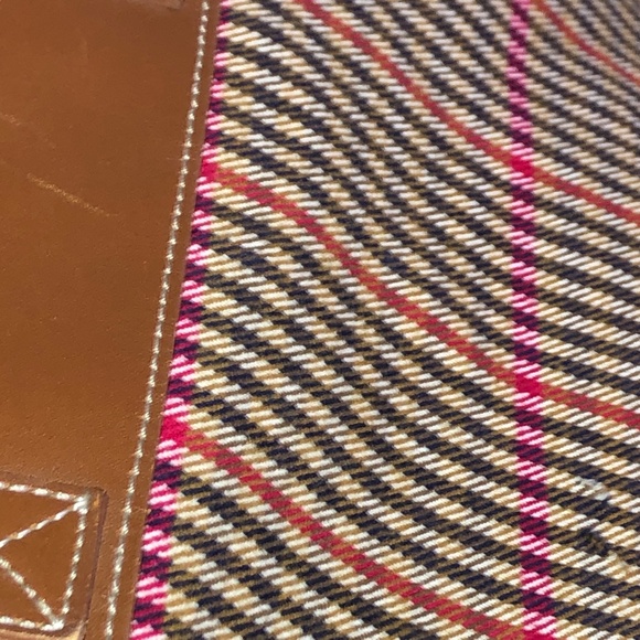 Vintage Perry Ellis Brown Plaid Carry On Weekender Travel Duffel Bag - Picture 12 of 17